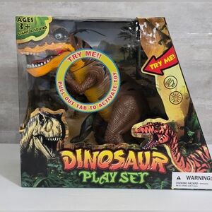 Dinosaur Play Set with Light and Sound Effects